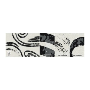 Provbit av självhäftande fototapet Deluxe Sticker - Halvstoppad - Minimalism, Streck, Boho - 100x30 cm