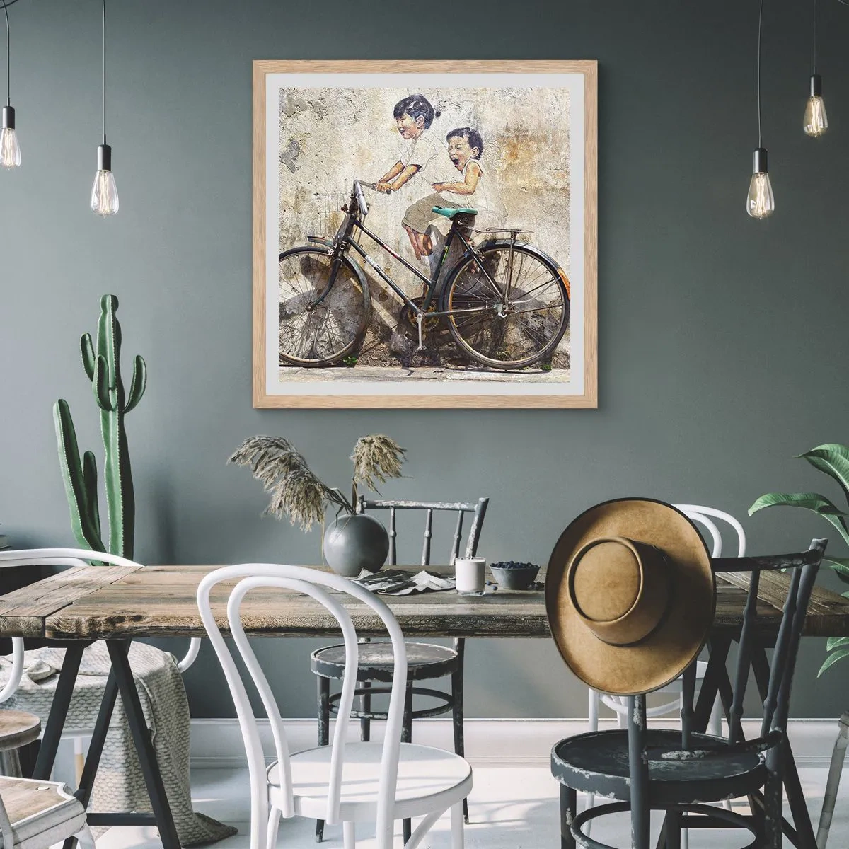 Affisch i ram av ljusek - Sant eller falskt? - 60x60 cm