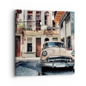 Canvastavla - Bild på duk - Siesta i Havana - 40x40 cm
