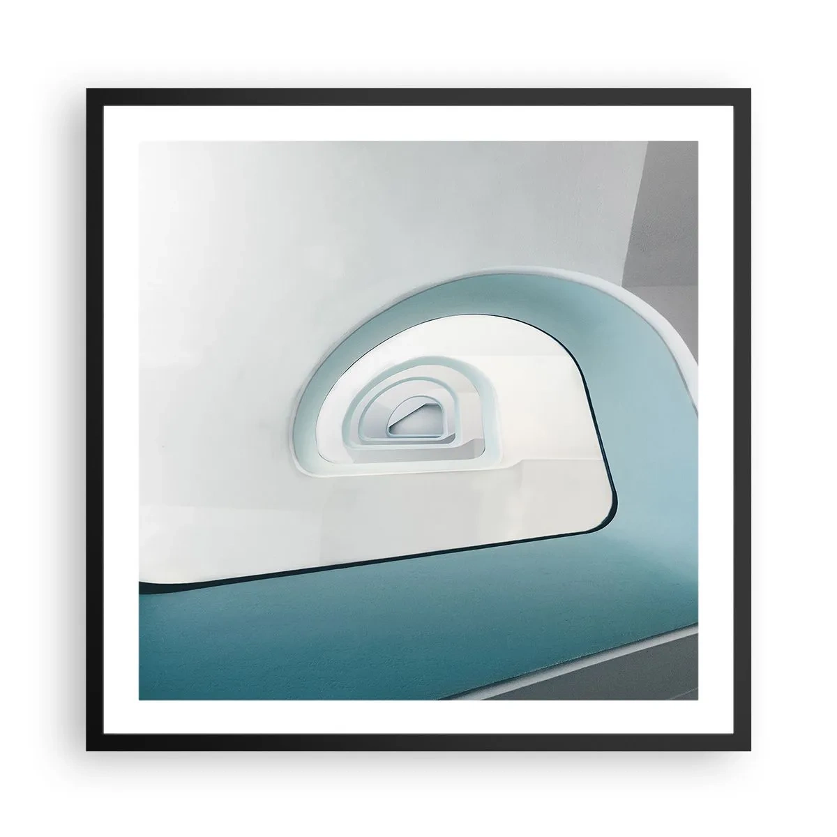 Affisch i svart ram - Till det blåas botten - 60x60 cm