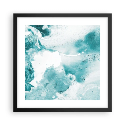 Affisch i svart ram - Blåa laguner - 40x40 cm