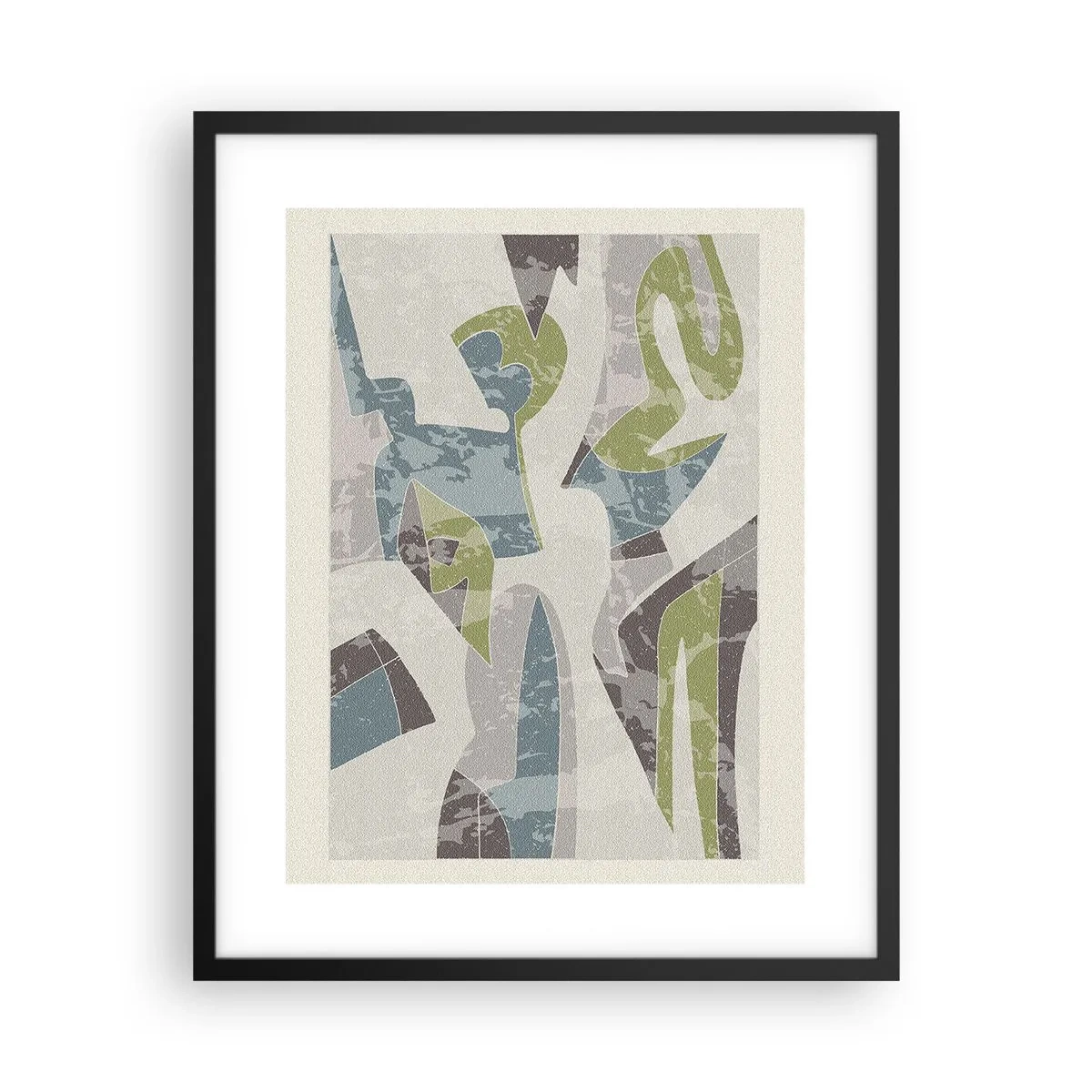 Affisch i svart ram - Komposition bakom glas - 40x50 cm