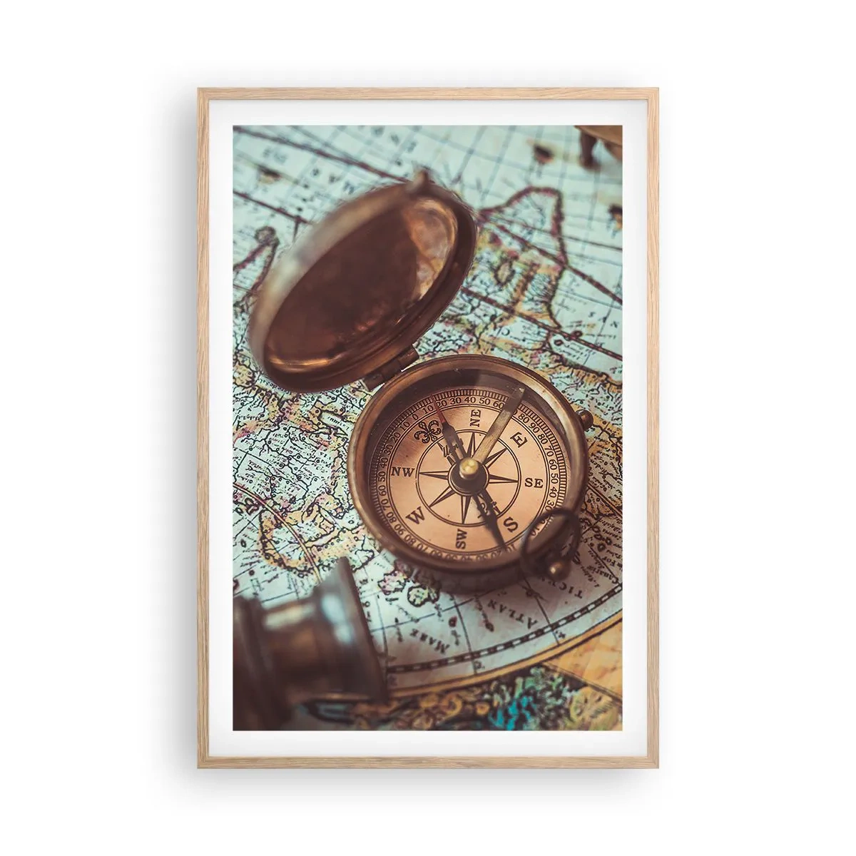 Affisch i ram av ljusek - För äventyrare - 61x91 cm