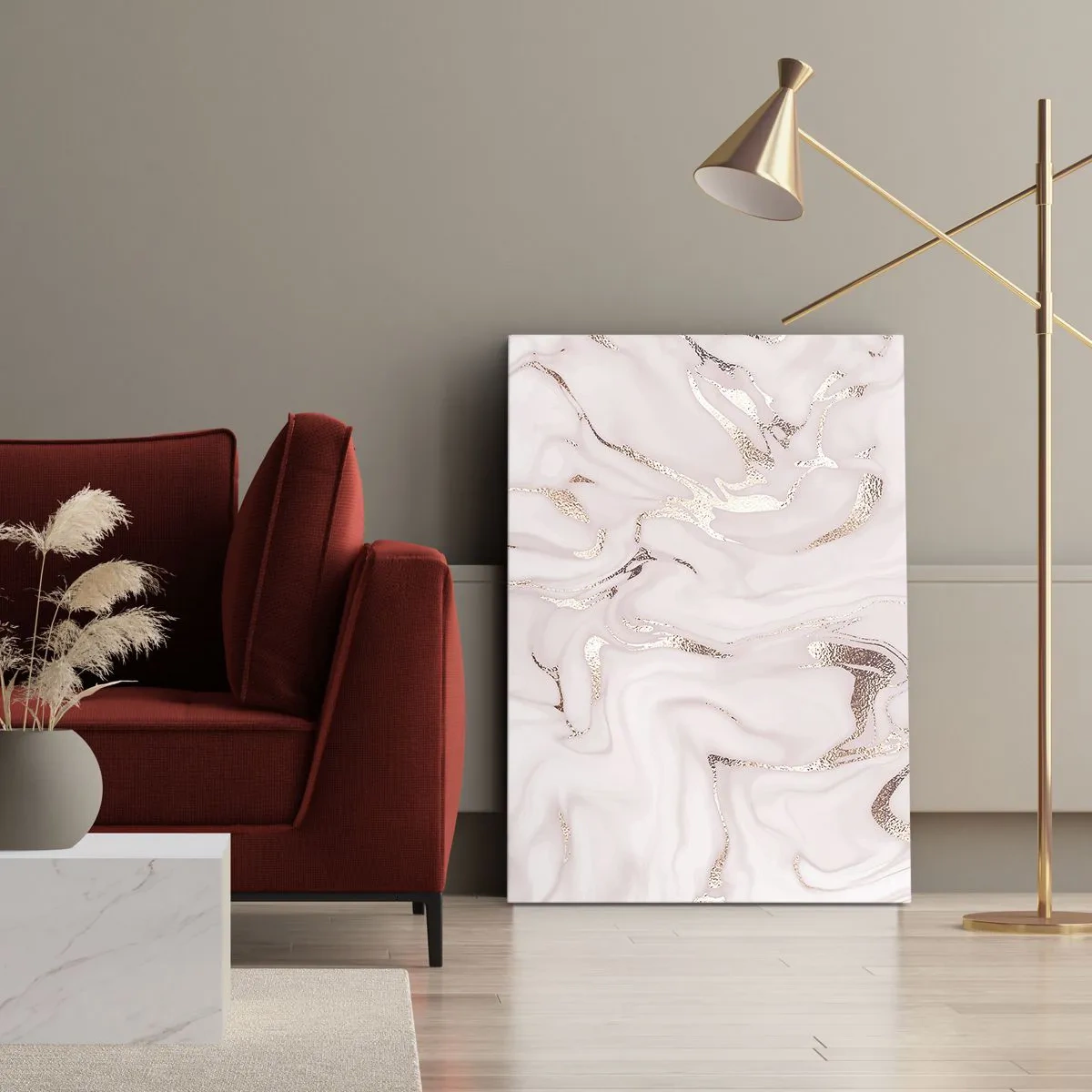 Canvastavla - Bild på duk - Rosa raseri - 70x100 cm