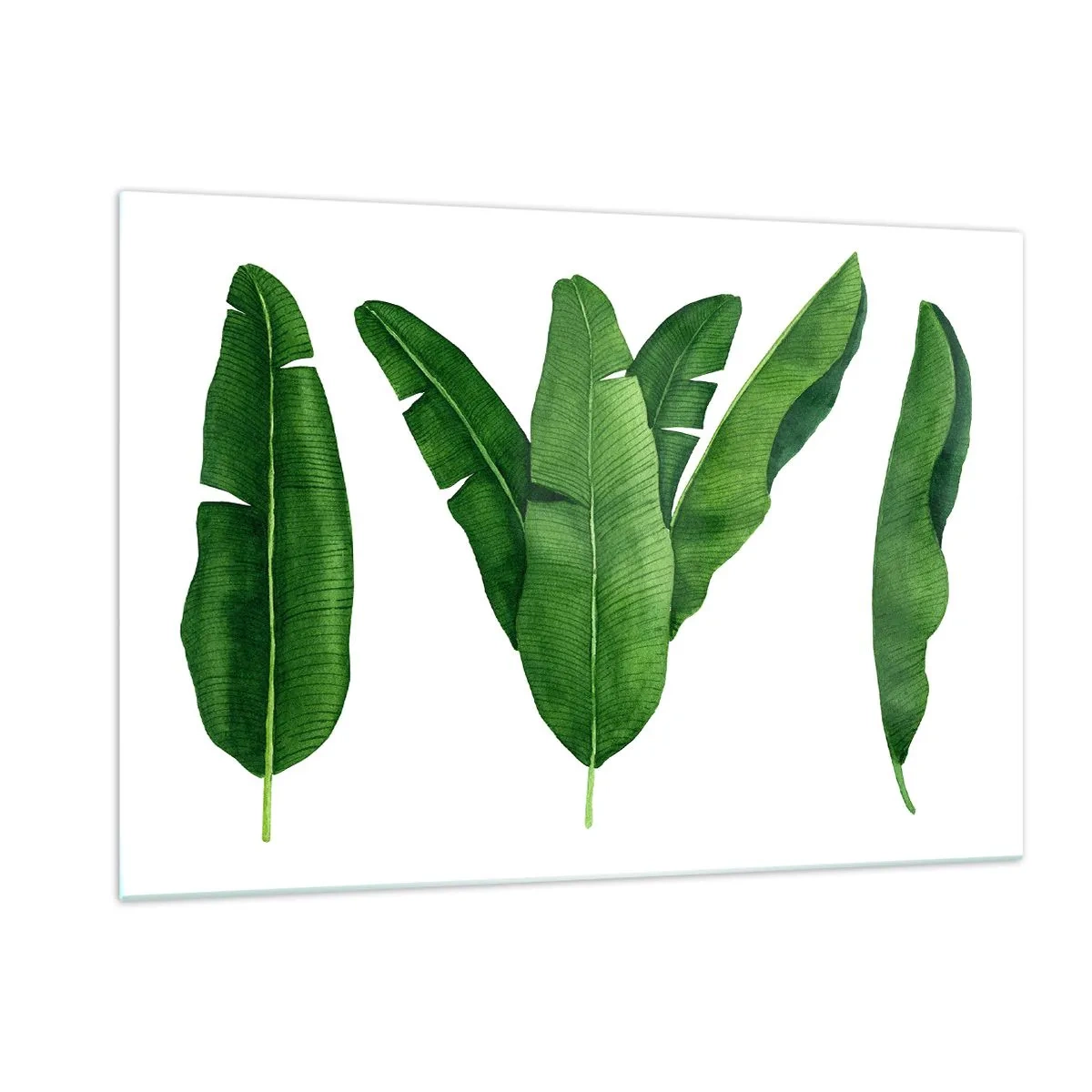 Glastavla - Bild på glas - Grön symmetri - 120x80 cm