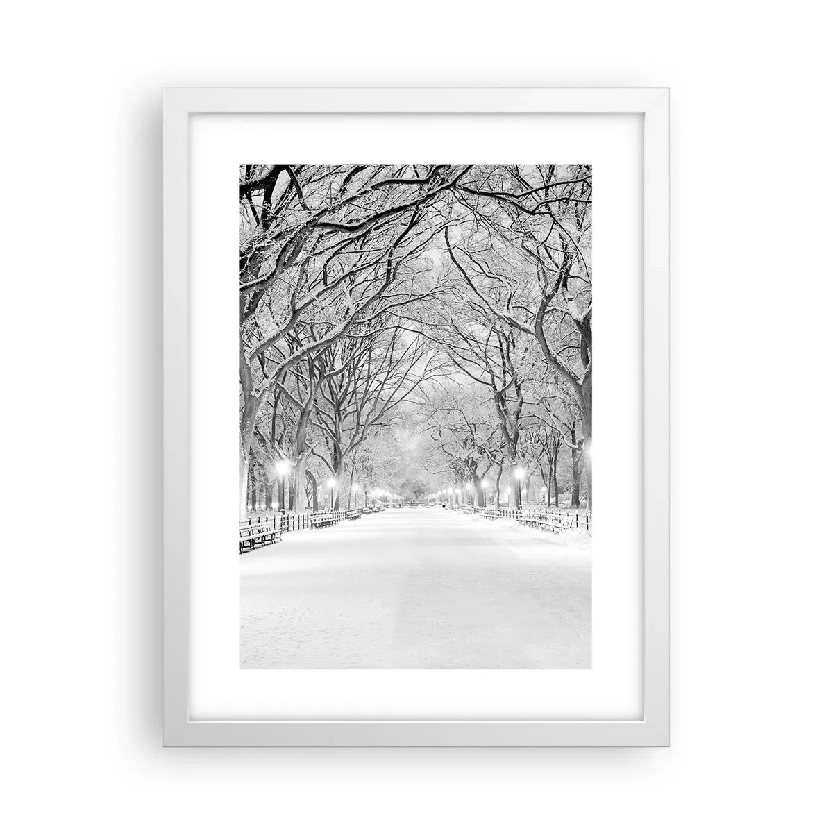 Affisch i vit ram - De fyra årstiderna - vinter - 30x40 cm