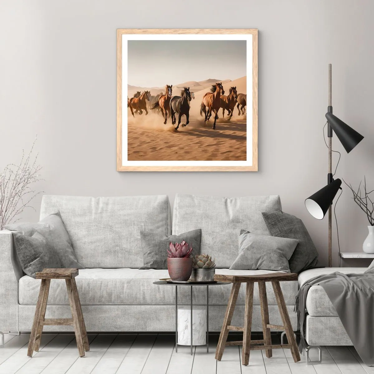 Affisch i ram av ljusek - Fri som vinden - 60x60 cm