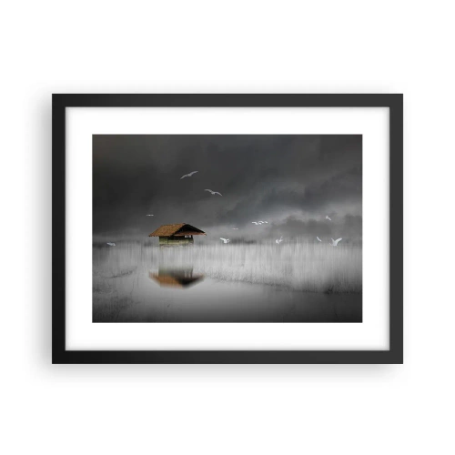 Affisch i svart ram - Regnskydd - 40x30 cm