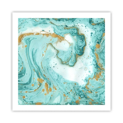 Affisch - Under stora vågen från Edo-tiden - 60x60 cm