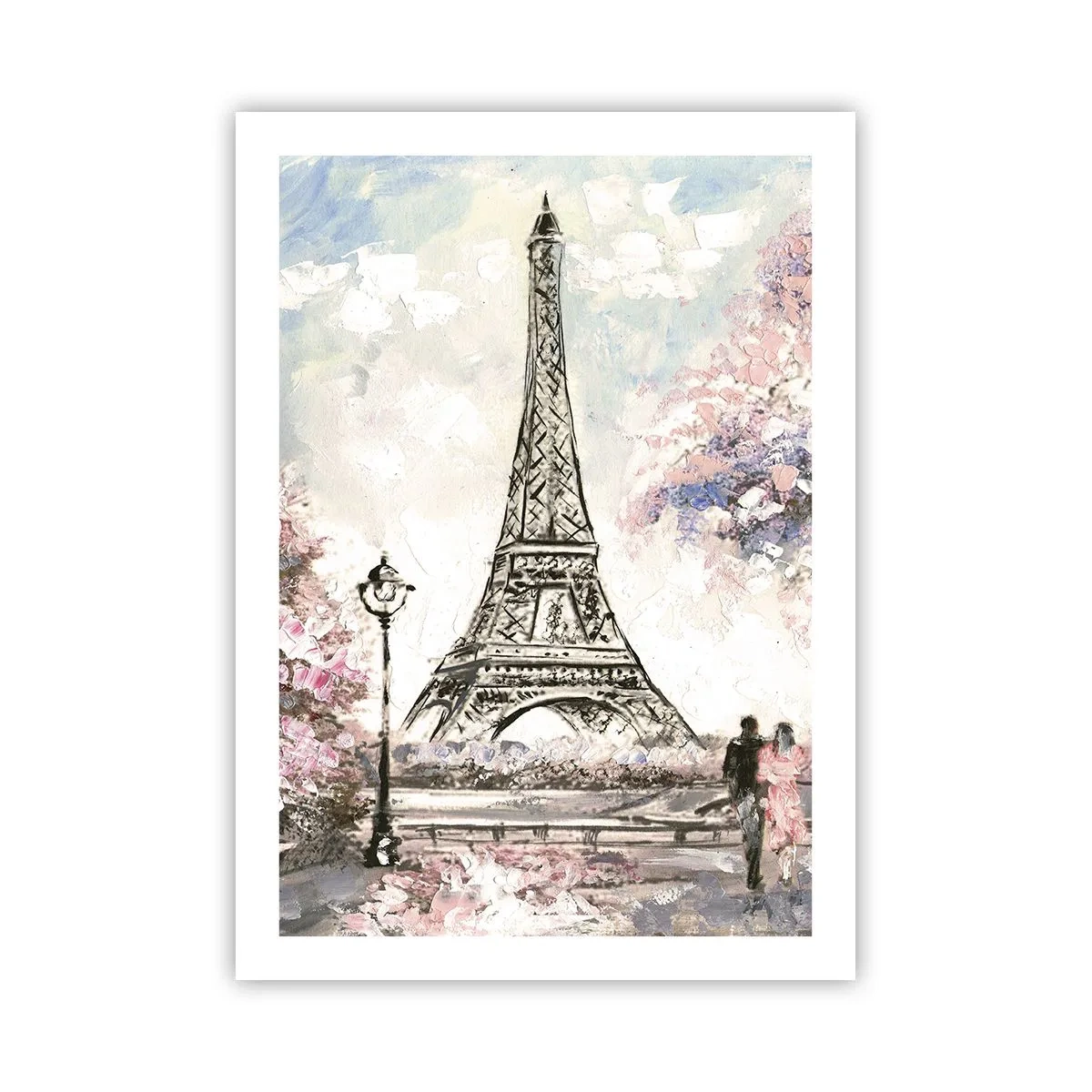 Affisch - Aprilpromenad i Paris - 50x70 cm