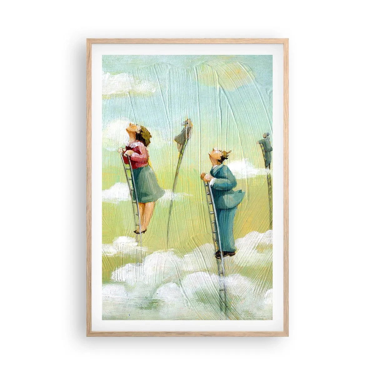 Affisch i ram av ljusek - Efter din dröm - 61x91 cm