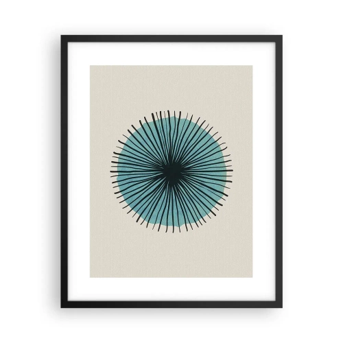 Affisch i svart ram - Radier mot blått - 40x50 cm