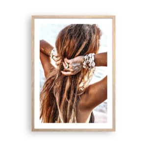 Affisch i ram av ljusek - Vattnets och solens syster - 50x70 cm