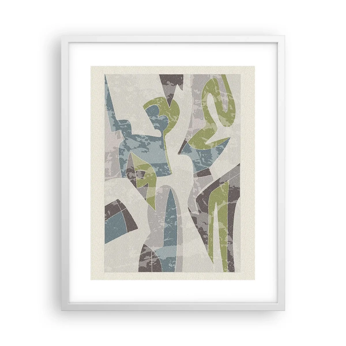 Affisch i vit ram - Komposition bakom glas - 40x50 cm