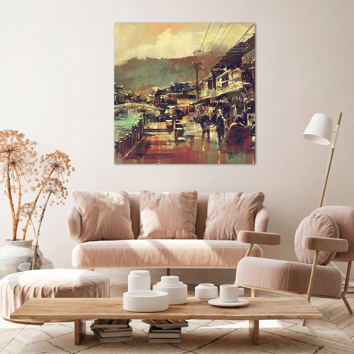 Canvastavla - Bild på duk - Livet som gråskalans rikedom - 70x70 cm