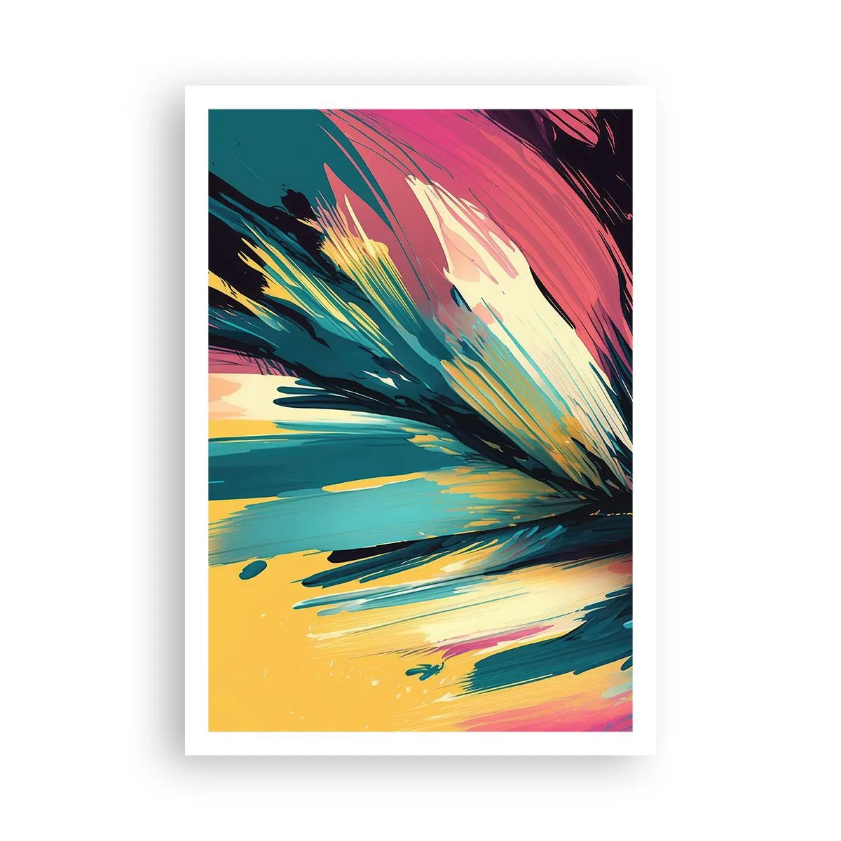 Affisch - Komposition - en explosion av glädje - 70x100 cm