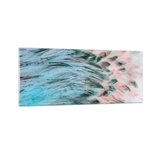Glastavla - Bild på glas - Safir-rosa dun - 100x40 cm