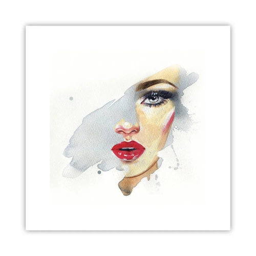 Affisch - Reflektion i vattendroppe - 30x30 cm