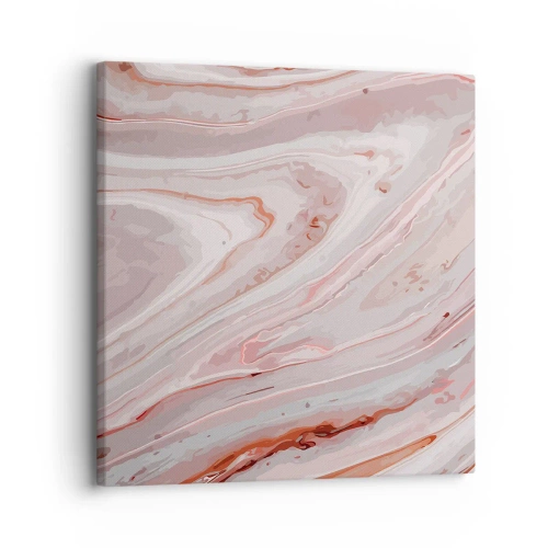 Canvastavla - Bild på duk - Flytande rosa - 30x30 cm