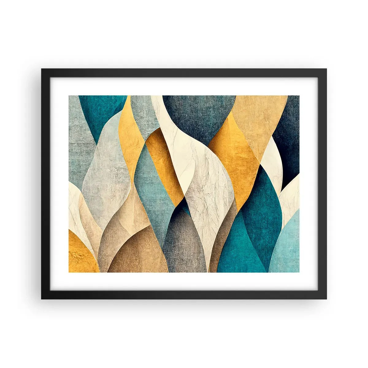 Affisch i svart ram - Rytm och vågrörelse - 50x40 cm