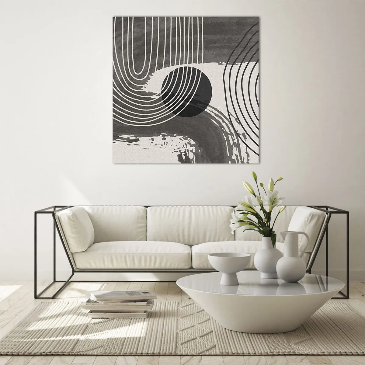 Glastavla - Bild på glas - Ovalen vinner - 70x70 cm
