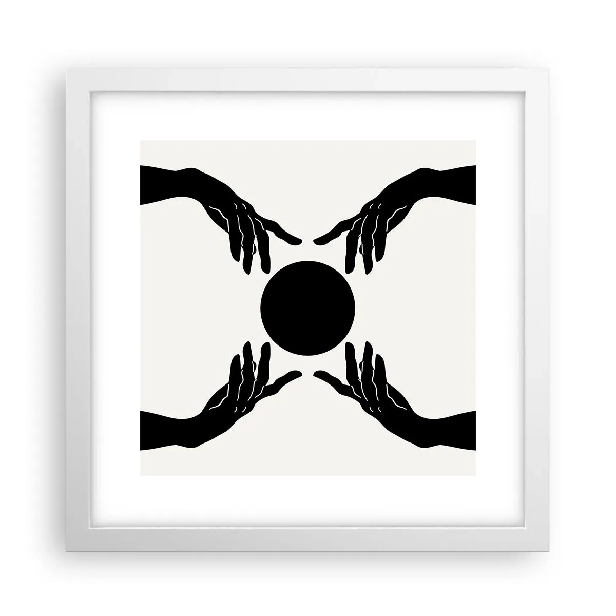 Affisch i vit ram - Ett hemligt tecken - 30x30 cm