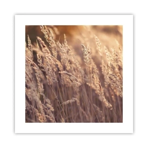 Affisch - Redo att välkomna hösten - 40x40 cm