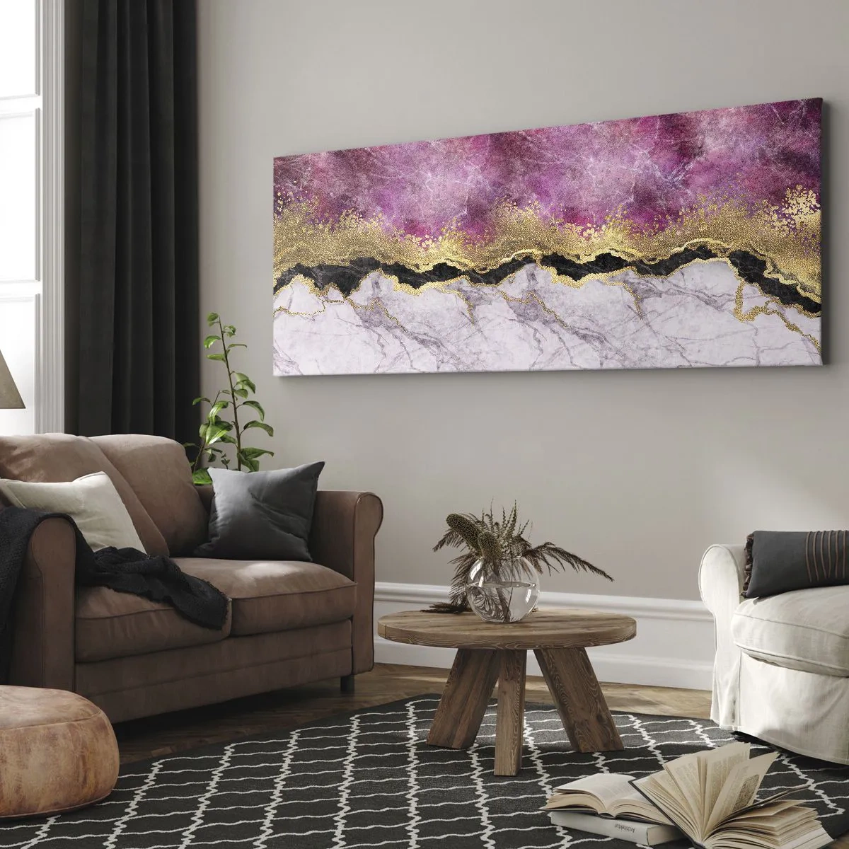 Canvastavla - Bild på duk - På gränsen - 90x30 cm