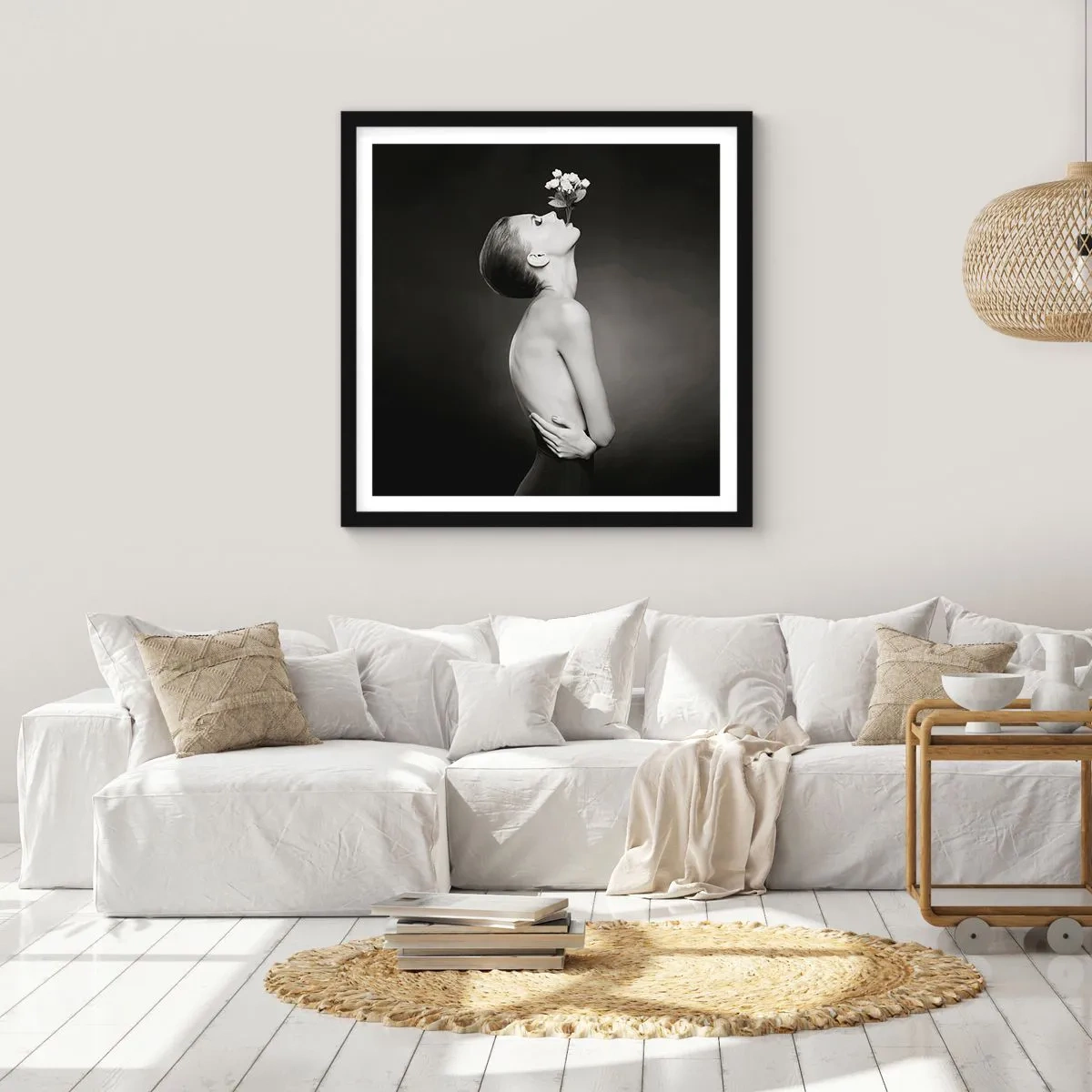 Affisch i svart ram - Excentrisk elegans - 60x60 cm