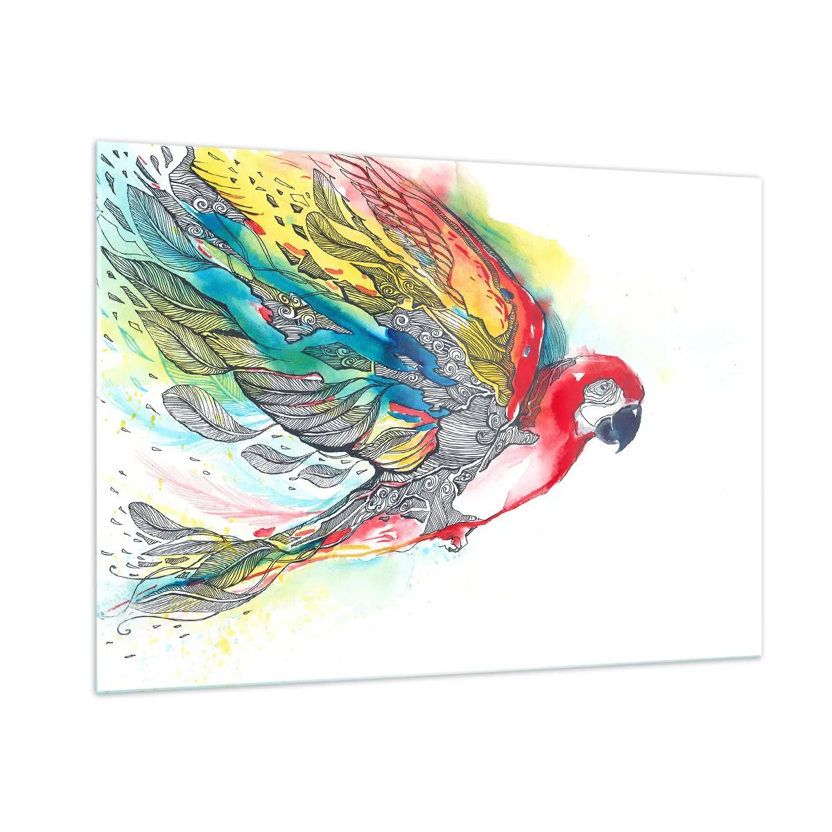 Glastavla - Bild på glas - Lev färgglatt - 100x70 cm