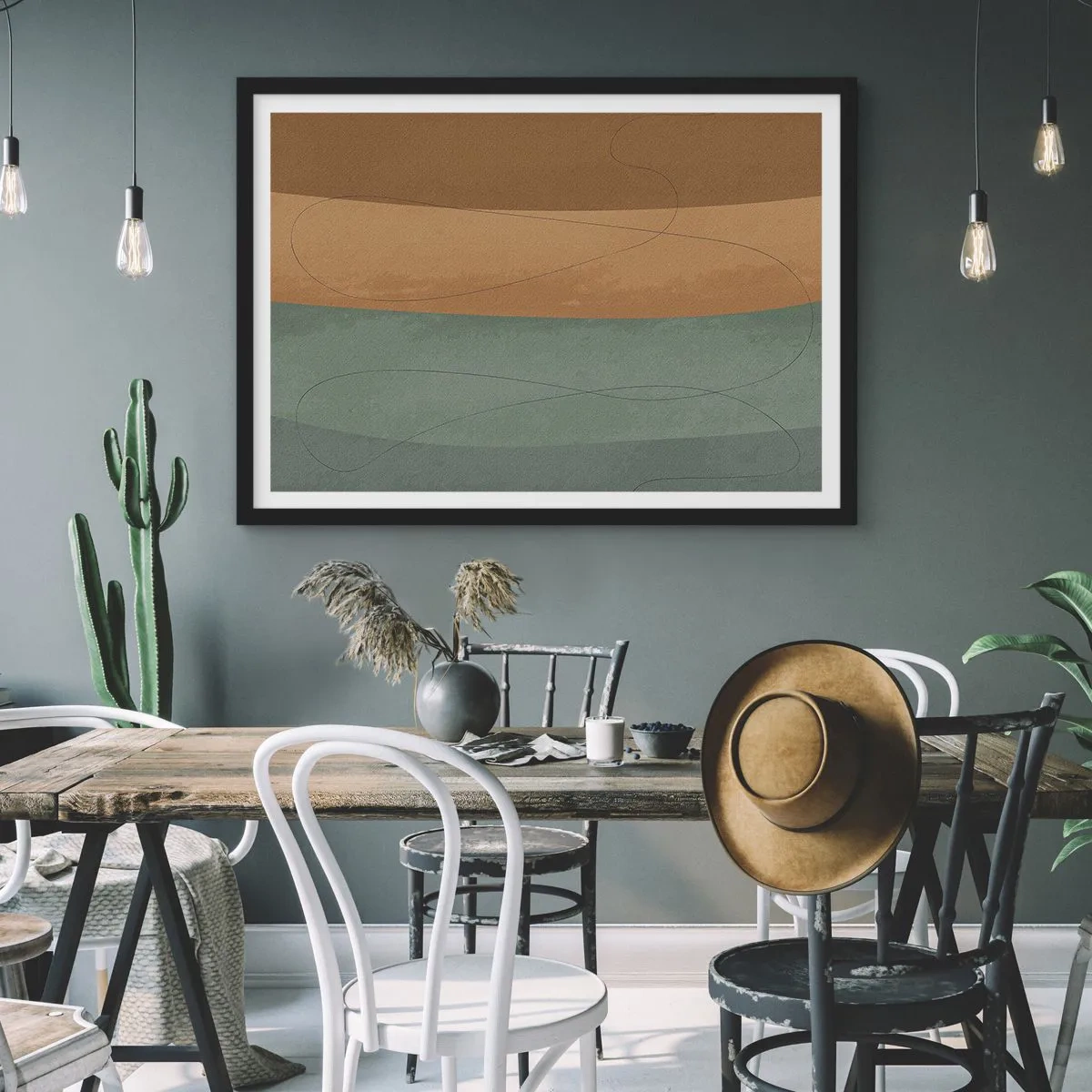Affisch i svart ram - Horisontell komposition - 70x50 cm