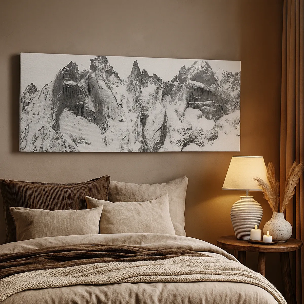 Canvastavla - Bild på duk - Granitfarlig bergsrygg - 30x30 cm