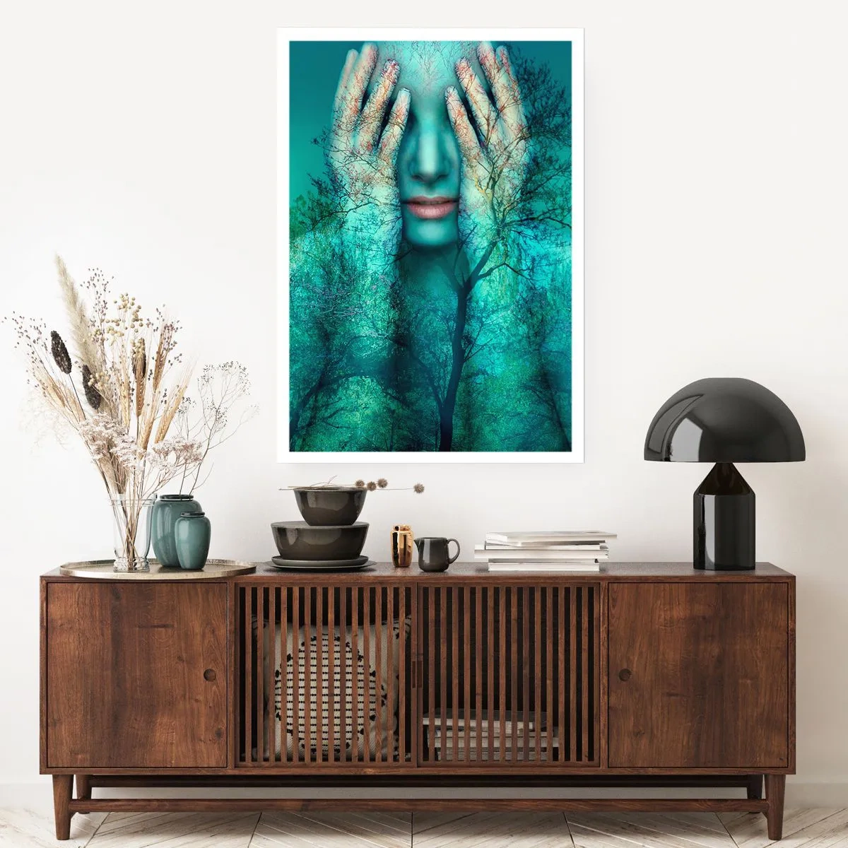 Affisch - Doppad i blått - 70x100 cm