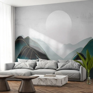 Fototapet Standard Eco - I fullt majestät - Abstraktion, Landskap, Bit - 500x350 cm