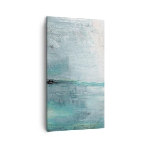 Canvastavla - Bild på duk - Horisontellt i blått - 45x80 cm