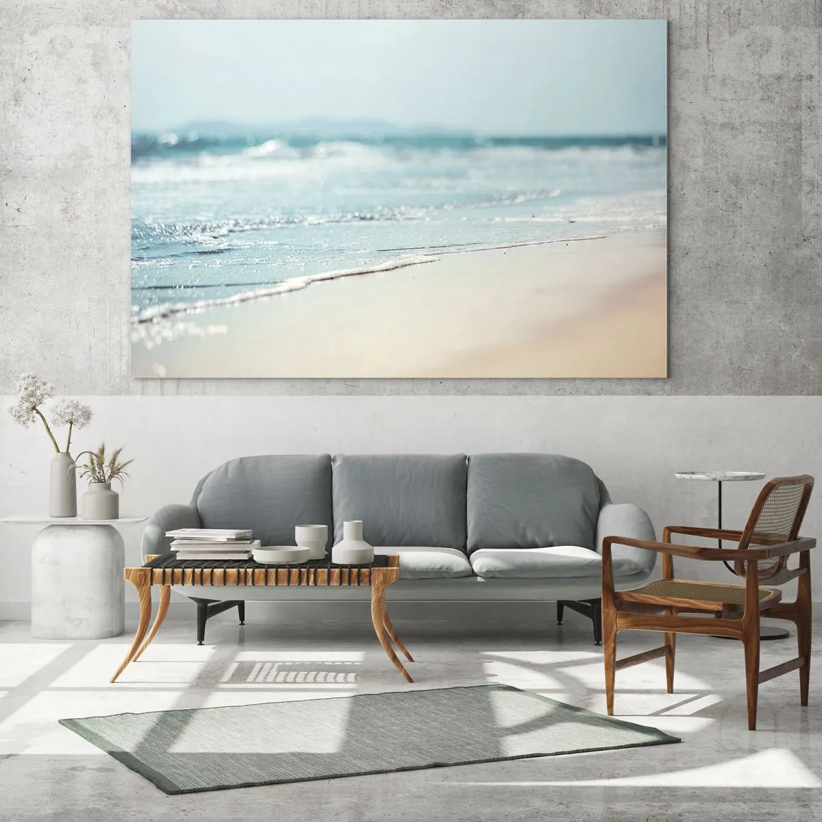 Glastavla - Bild på glas - Värme och brus - 120x50 cm