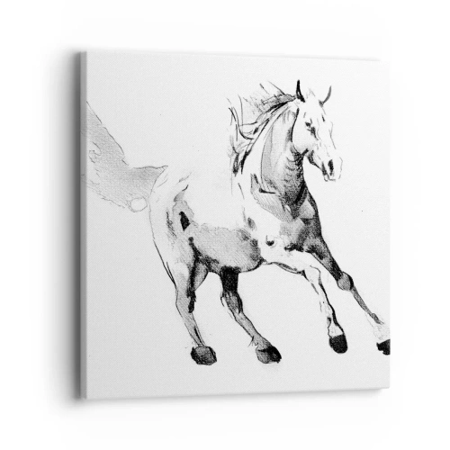 Canvastavla - Bild på duk - Obändig själ - 40x40 cm