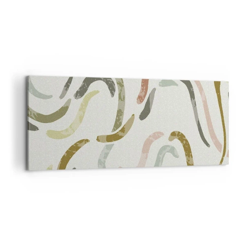 Canvastavla - Bild på duk - Abstraktionens glada dans - 100x40 cm