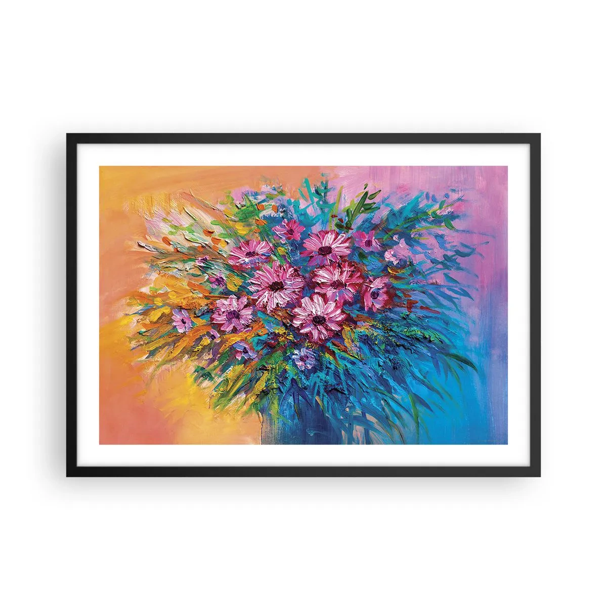 Affisch i svart ram - Livets energi - 70x50 cm