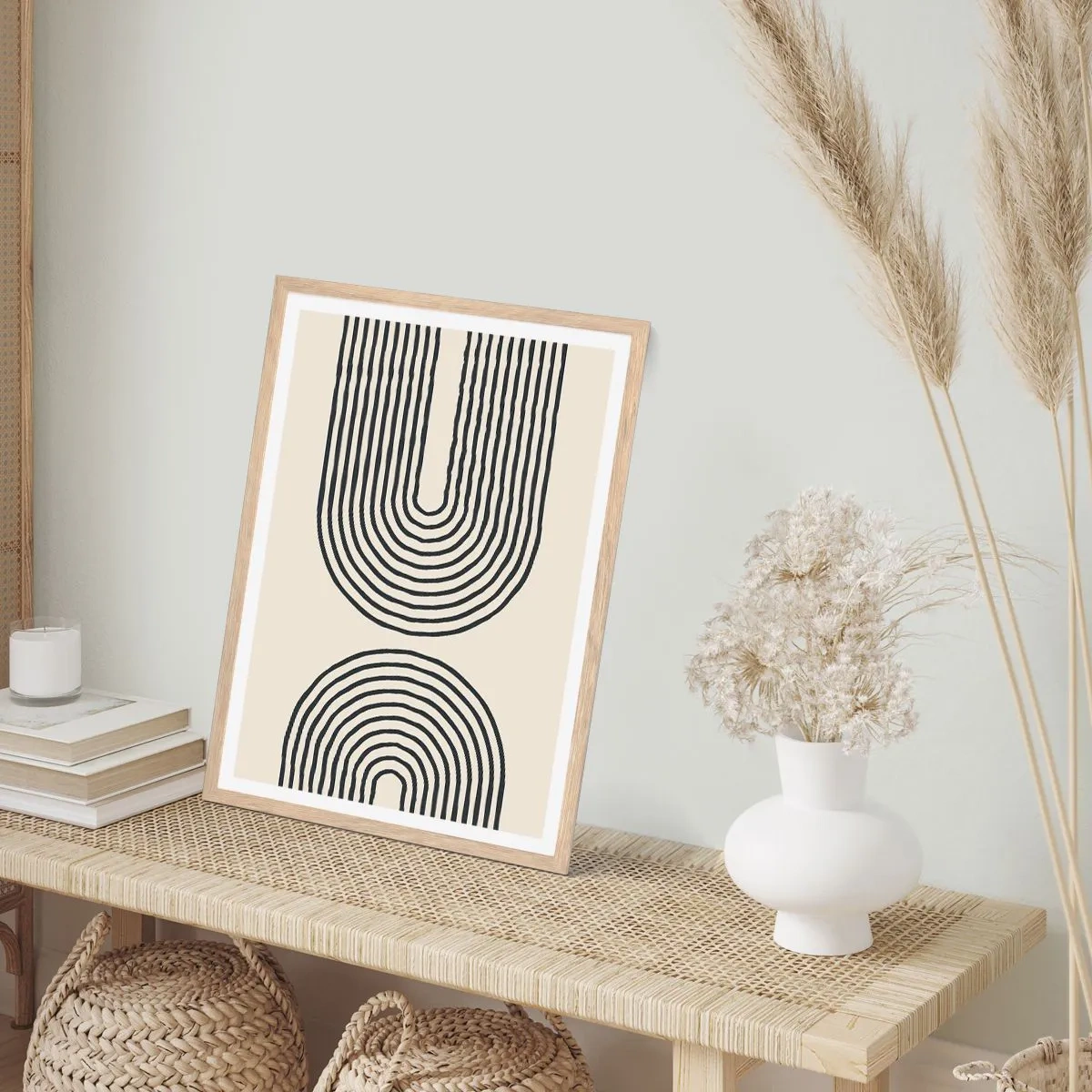 Affisch i ram av ljusek - Om en stund... - 70x100 cm