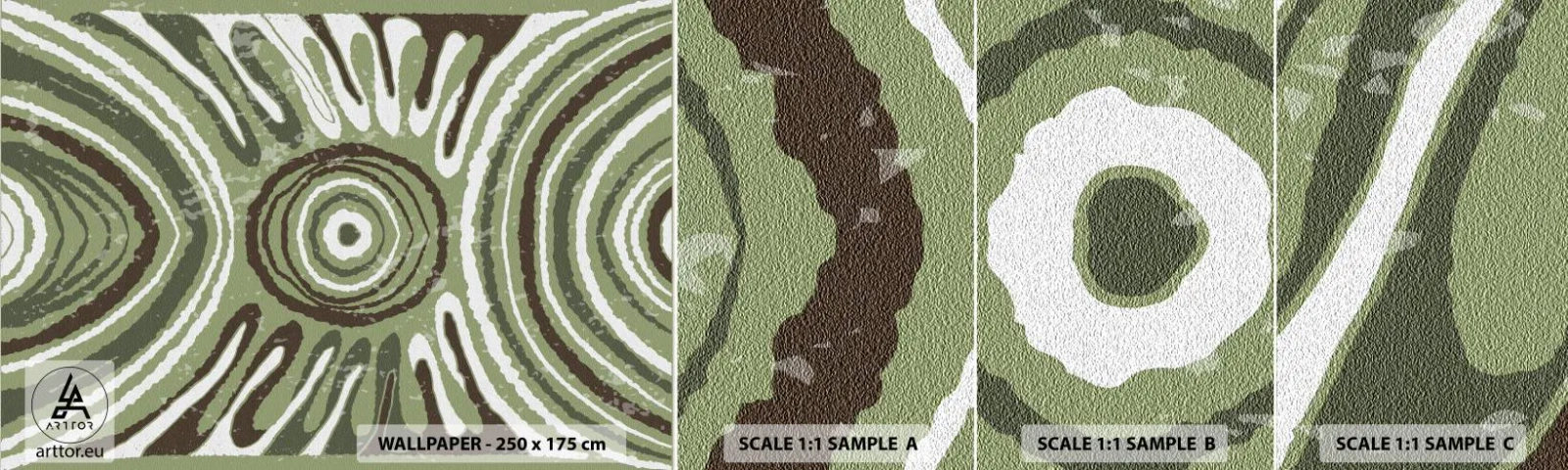 Provbit av självhäftande fototapet Deluxe Sticker - Explosion av känslor - Åldrig, Boho, Bit - 100x30 cm