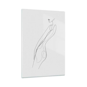 Glastavla - Bild på glas - Bara en utfästelse - 50x70 cm