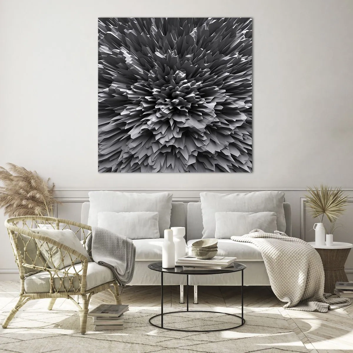 Glastavla - Bild på glas - Det kan inte bli vassare än så här - 50x50 cm