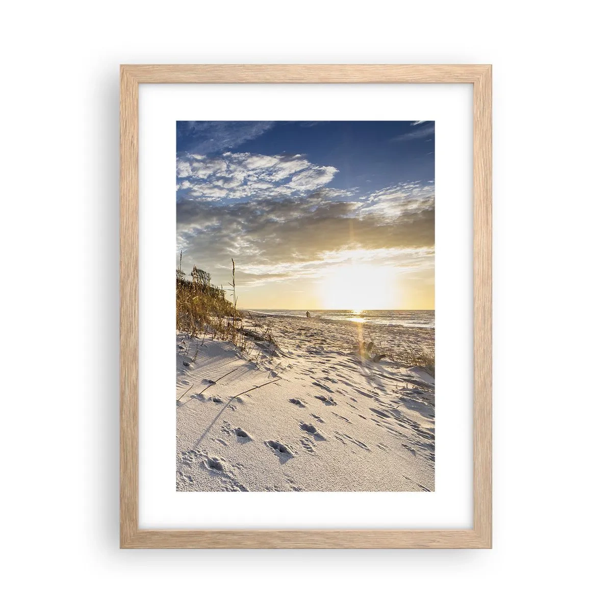 Affisch i ram av ljusek - Inbjudan till promenad - 30x40 cm