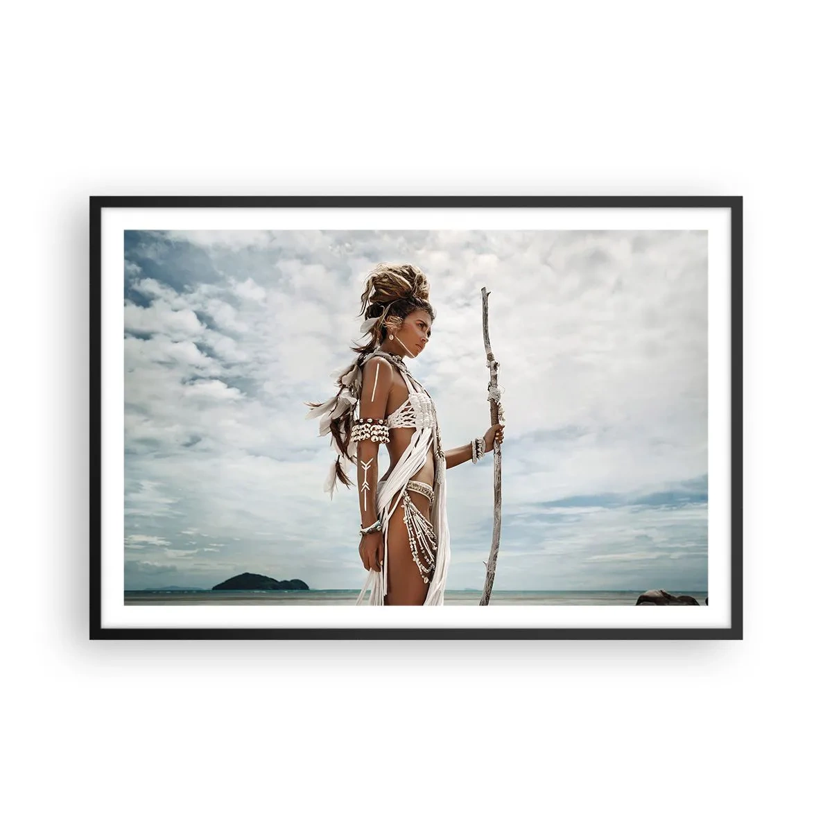 Affisch i svart ram - Tropikens drottning - 91x61 cm