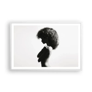 Affisch i vit ram - Som en blomma på en slank stjälk - 91x61 cm