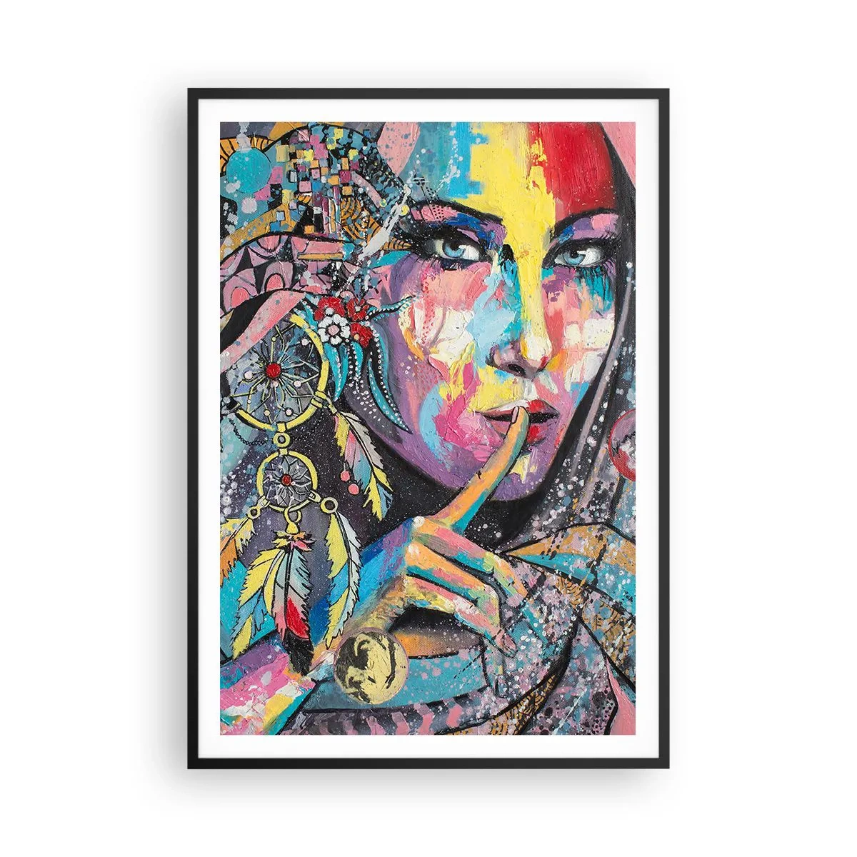 Affisch i svart ram - Var tyst tills du förstår - 70x100 cm