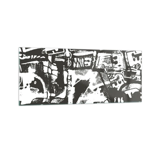 Glastavla - Bild på glas - Ordning eller kaos? - 100x40 cm