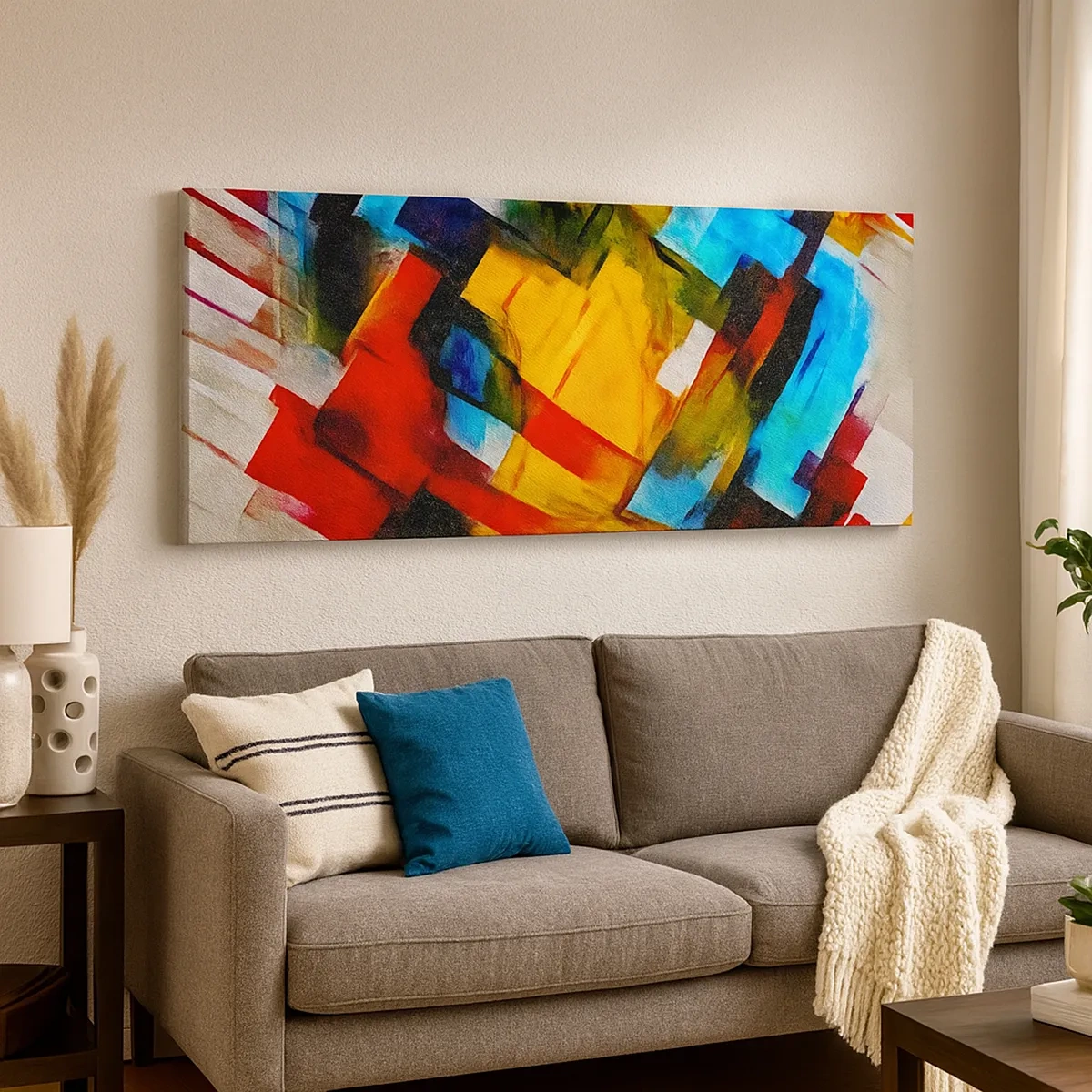 Canvastavla - Bild på duk - Färgmix - 30x30 cm