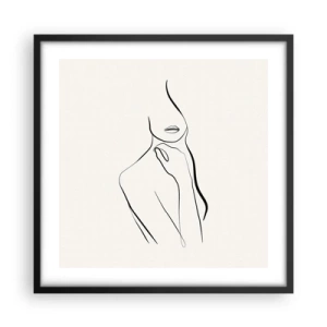 Affisch i svart ram - Melankolins våg - 50x50 cm